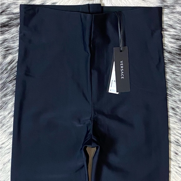 VERSACE STRETCH LEGGING, SZ IT/38 BLACK NWT! - Picture 4 of 11